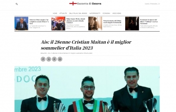 Ais: il 28enne Cristian Maitan è il miglior sommelier d’Italia 2023