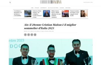 Ais: il 28enne Cristian Maitan è il miglior sommelier d’Italia 2023