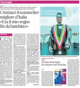 Cristian è il sommelier migliore d'Italia. "Era il mio sogno fin da bambino".