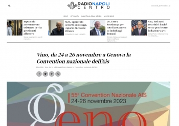 Vino, da 24 a 26 novembre a Genova la Convention nazionale dell’Ais