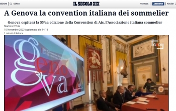 Genova ospiterà la 55/aa edizione della Convention di Ais, l’Associazione italiana sommelier